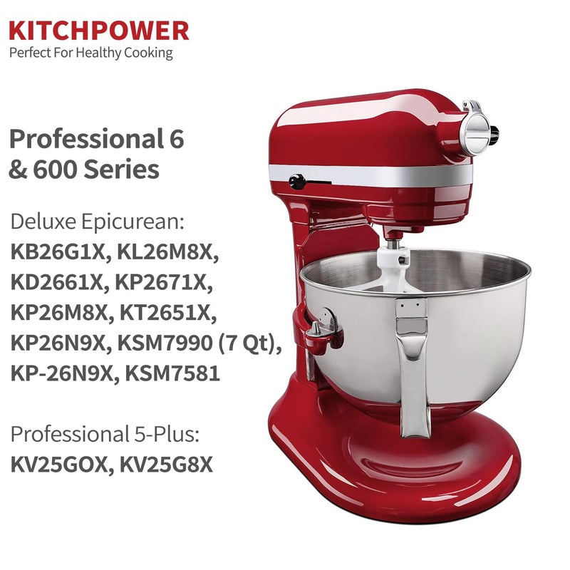 KITCHPOWER 6 Quart Flex Edge Beater for KitchenAid Bowl-Lift Stand Mixers, Paddle Attachment Mixer Accessory - Image 4